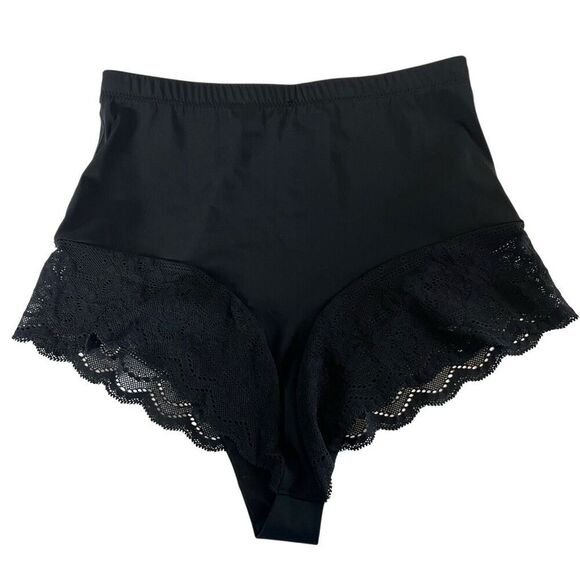 NWT Natori Thong Intimates High Rise Plush Black Lace Size S - Picture 3 of 8